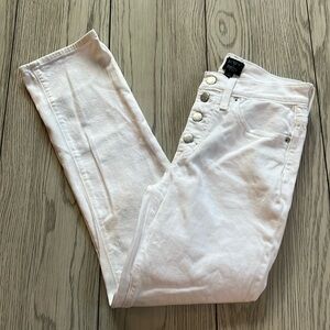 J.Crew high rise essential straight white denim size 24